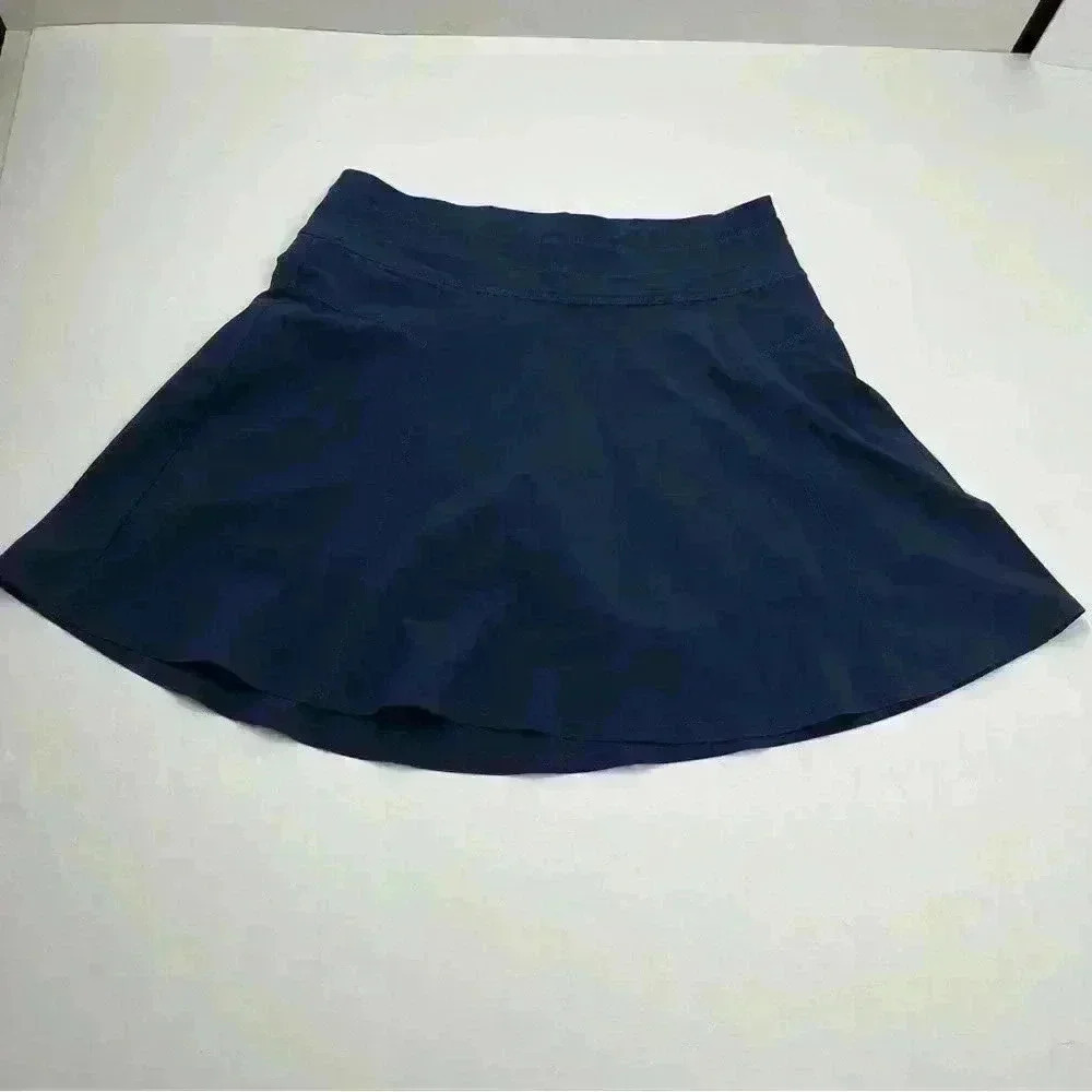 Athleta All Day Skort Women SZ 2 Navy Blue Athletic Athleisure Golf Tennis Skirt